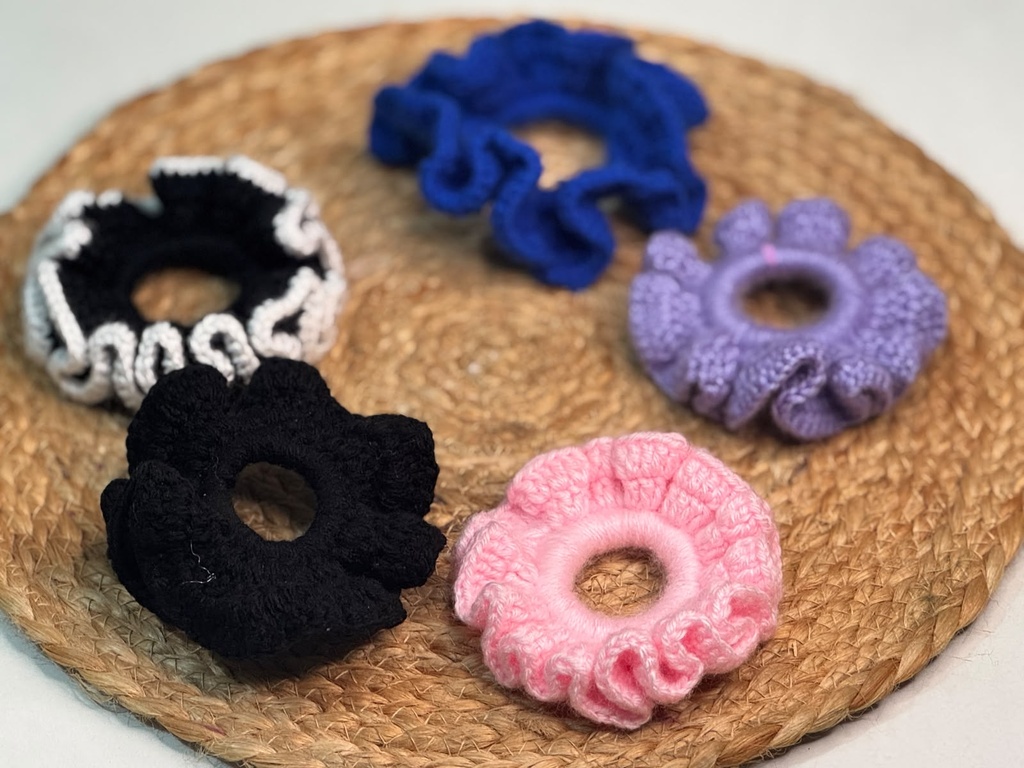 Crochet Hair Scrunchies