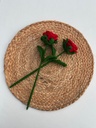 Handcrafted Red Rose Flower Stems